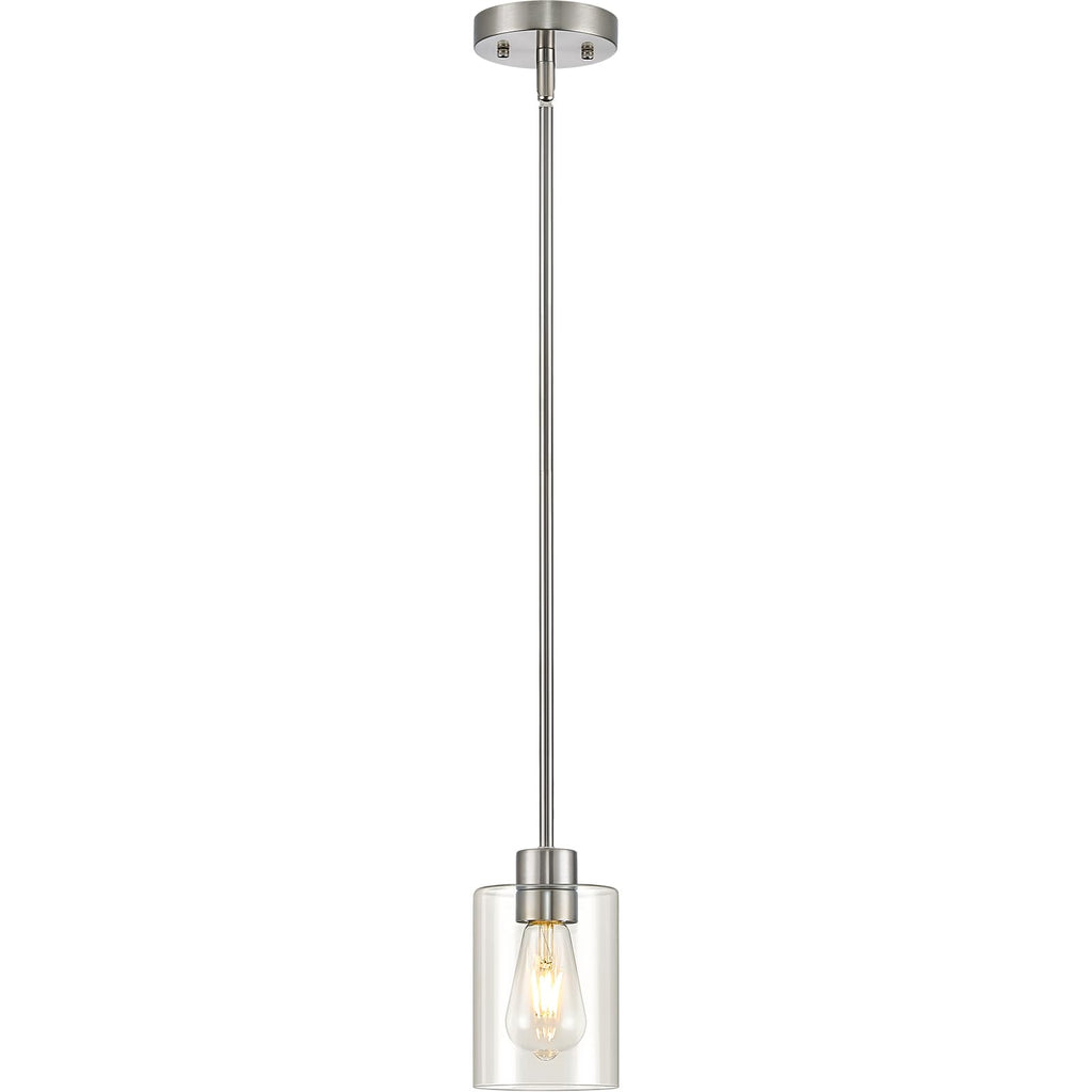 Modern Farmhouse Clear Glass Adjustable Black Pendant Lights
