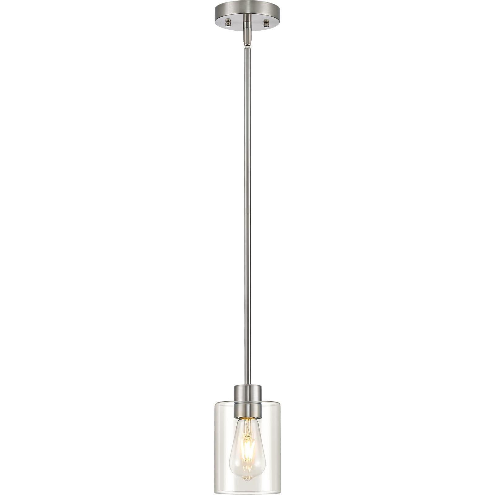 Modern Farmhouse Clear Glass Adjustable Black Pendant Lights
