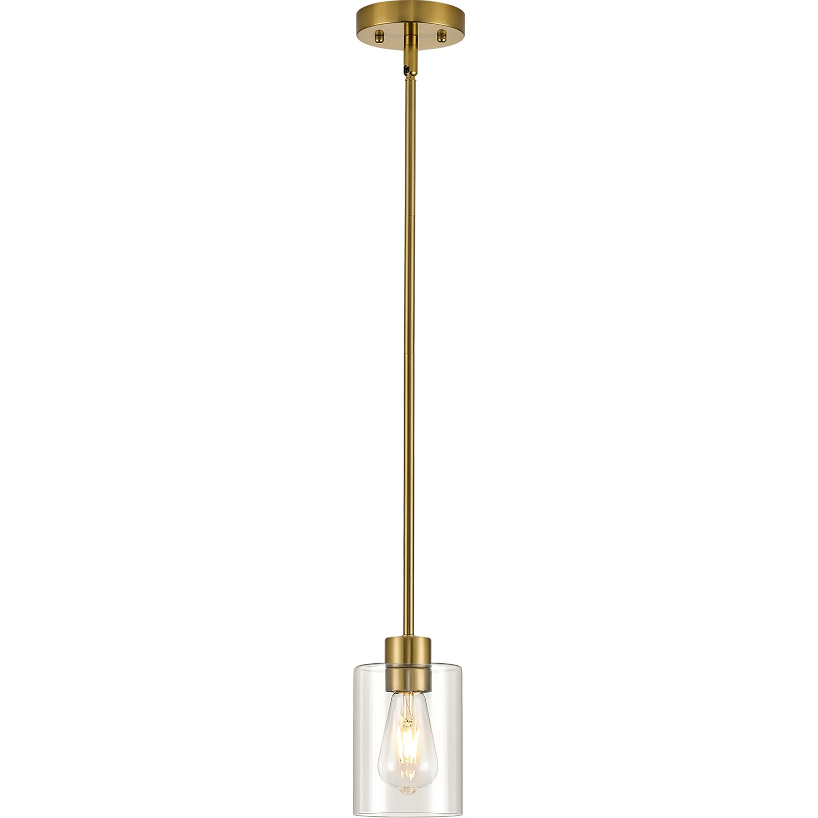 Modern Farmhouse Clear Glass Adjustable Black Pendant Lights