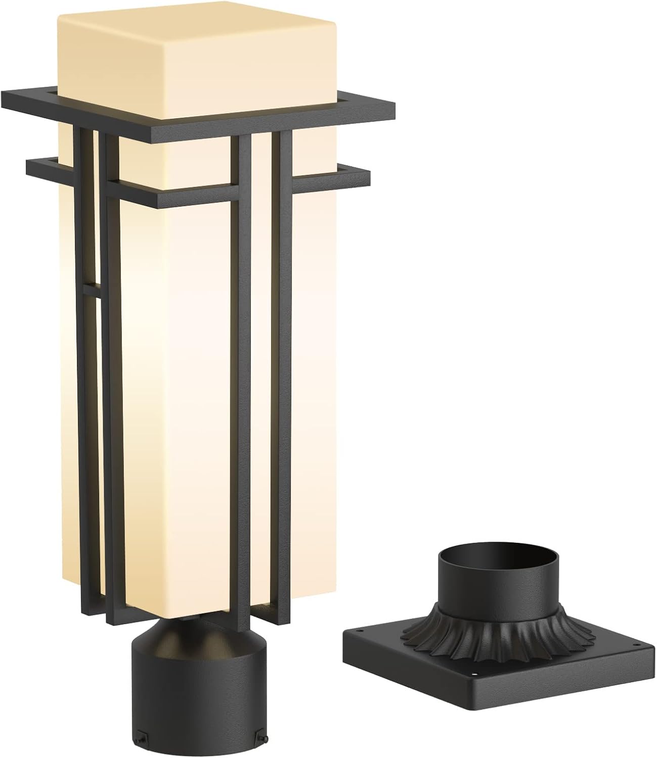 Aluminum Outdoor Post Lantern Pier Mount Lamp