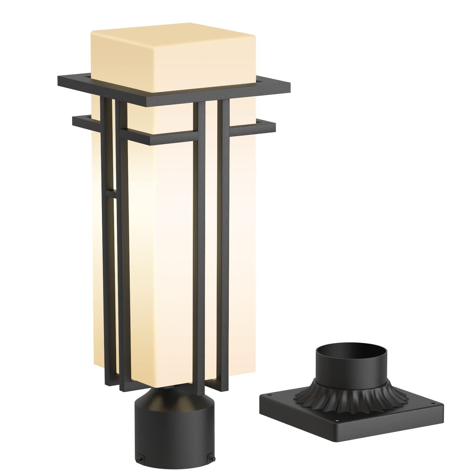 Aluminum Outdoor Post Lantern Pier Mount Lamp