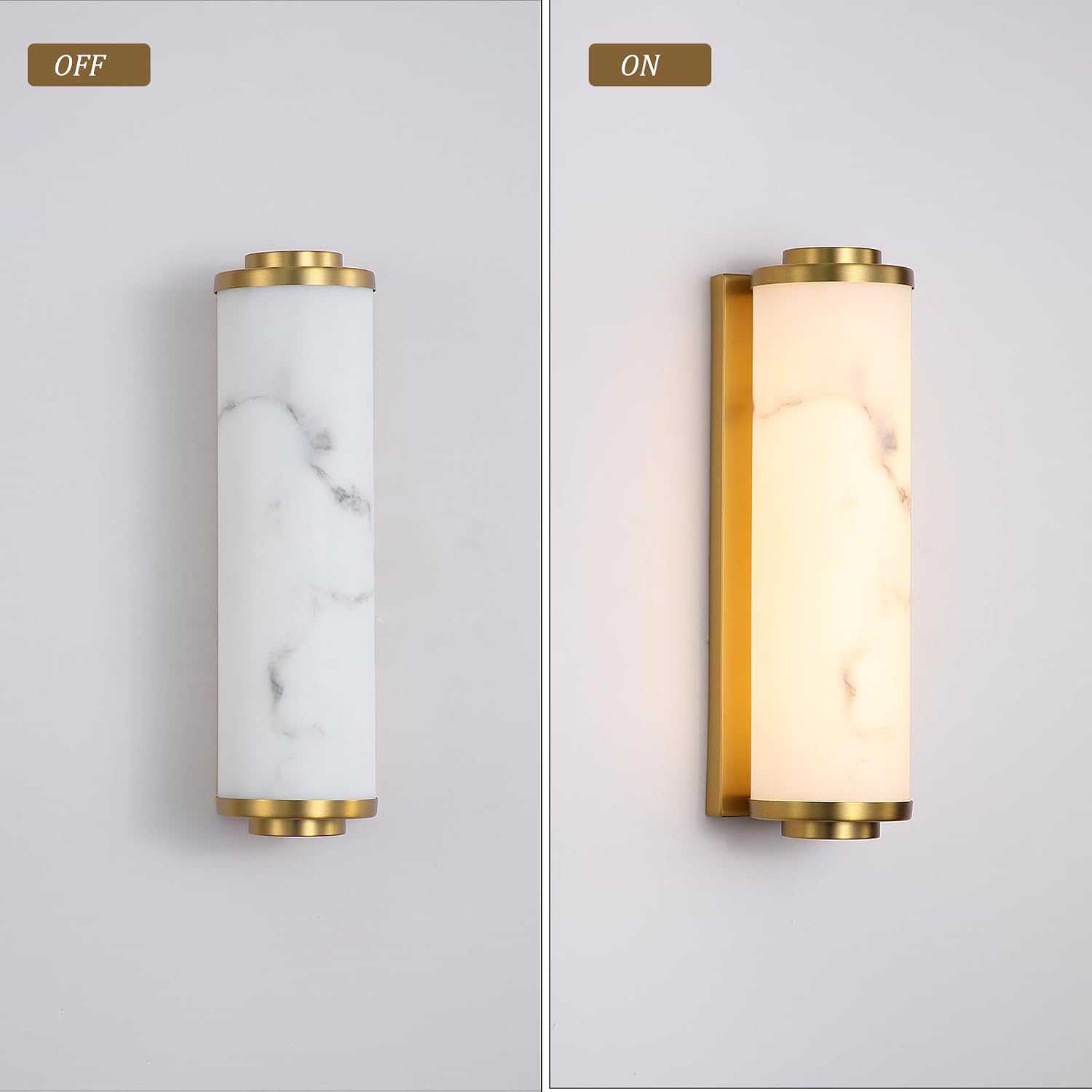 Gold Alabaster 3000K LED Indoor Outdoor Wall Sconce