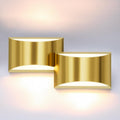 Up Down Brushed Gold 3000K Indoor Wall Sconces
