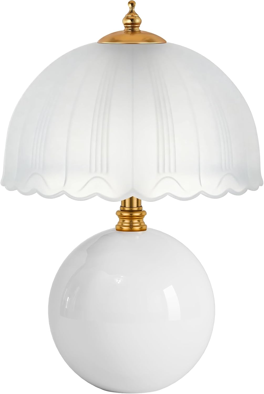 White Ceramic Mushroom Bedside Table Lamp