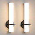 Gold Dimmable LED Acrylic Wall Sconces Set Two