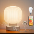 Amber Touch Dimmable Bedside Lamps Set of Two