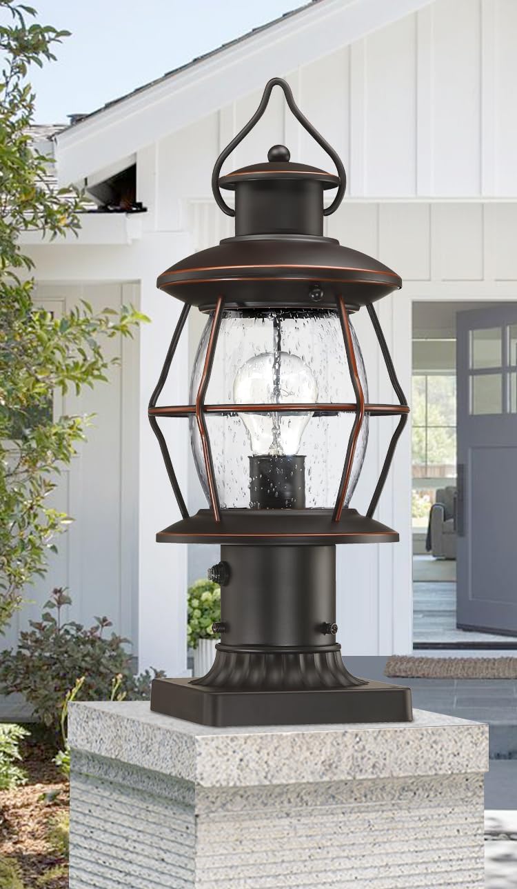 Bronze Dusk Dawn Waterproof Outdoor Post Lamp