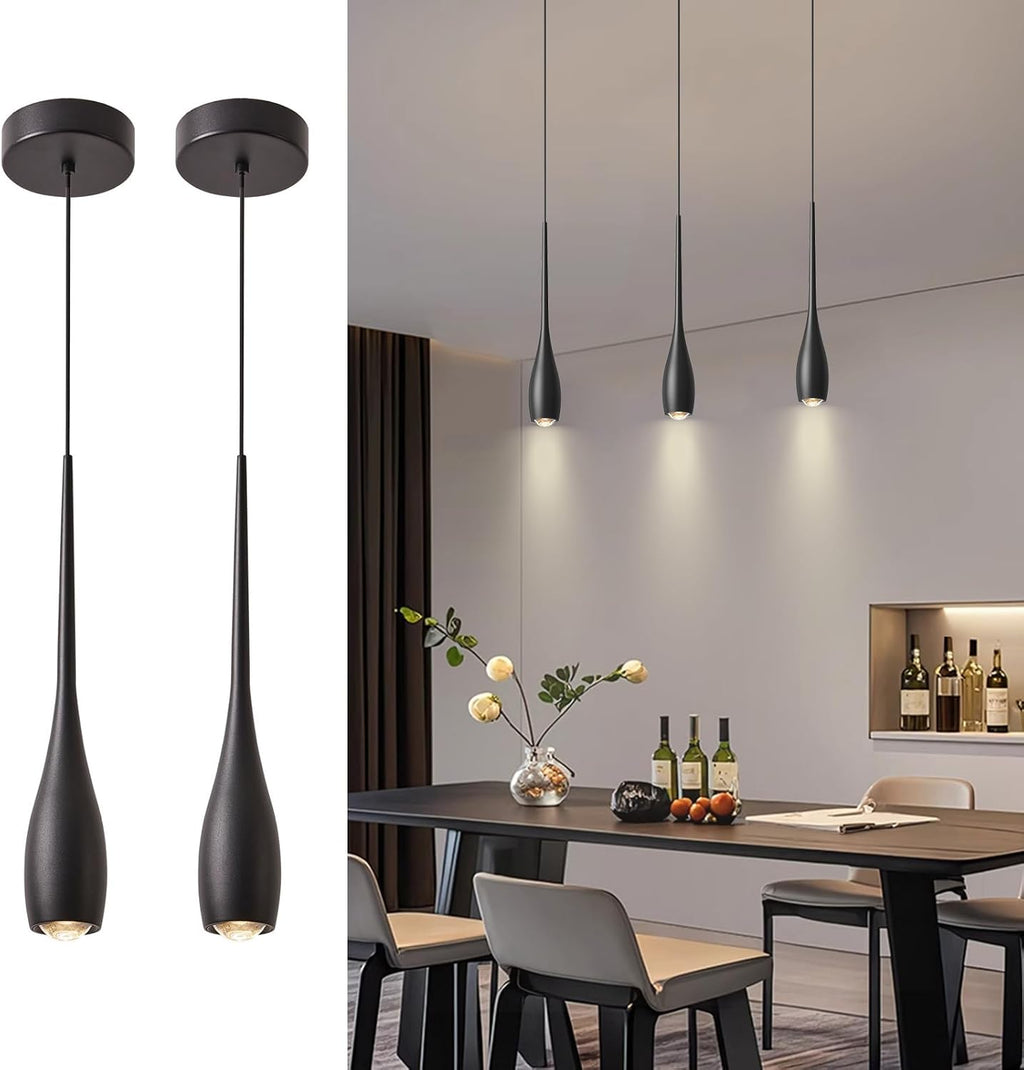 Dimmable Modern Black LED Mini Pendant Lights