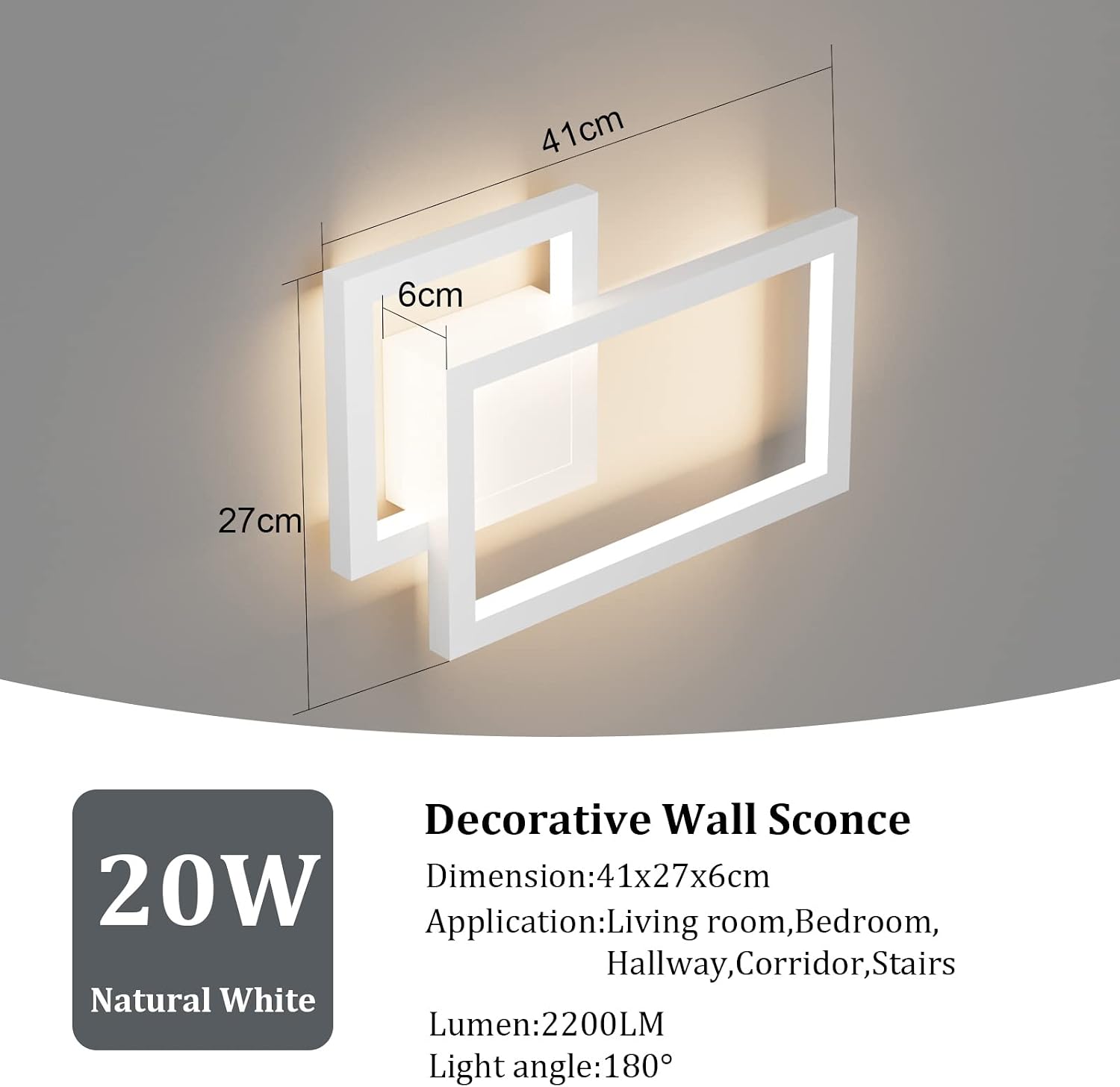 Up Down Aluminum 4000K LED Indoor Wall Sconce