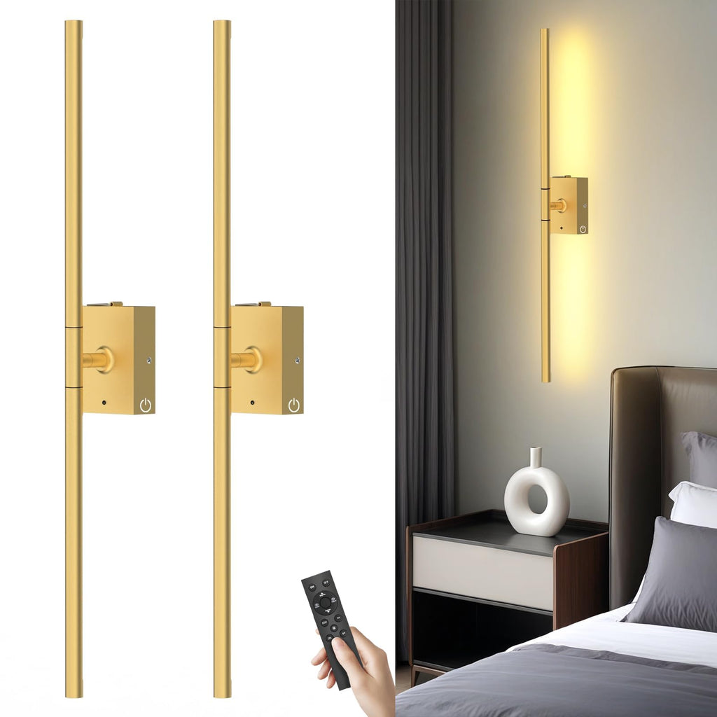 Rotatable Remote Dimmable Rechargeable Wall Sconces