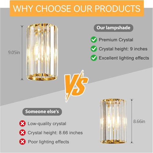 Adjustable Gold Crystal Mini Modern Pendant Lights