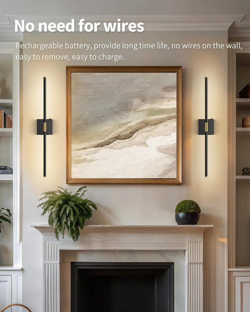 360 Rotatable Rechargeable Dimmable LED Wall Sconces Set