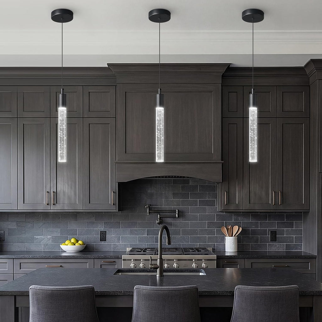 Dimmable Black Crystal Mini LED Pendant Lights