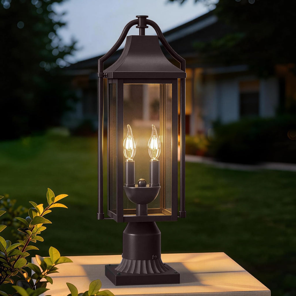 23 Inch Modern Waterproof Outdoor Post Lantern