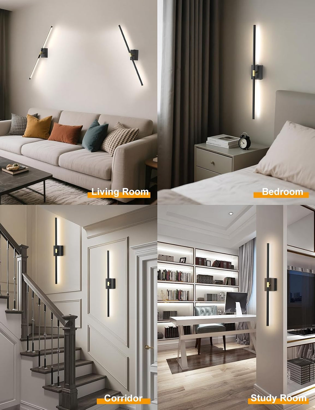 Rotatable Remote Dimmable Rechargeable Wall Sconces