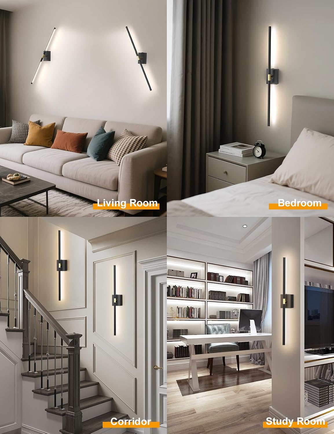 Rotatable Remote Dimmable Rechargeable Wall Sconces