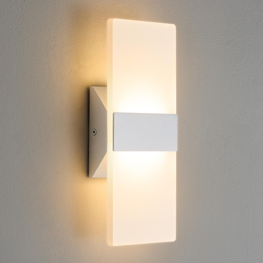 Dimmable 5CCT Black Acrylic LED Wall Sconces Set Two