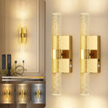 Cordless Dimmable Gold Wall Sconces Set of Two