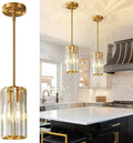 Adjustable Gold Crystal Mini Modern Pendant Lights