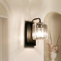 Black Crystal Modern Indoor LED Wall Sconce 10 Inch