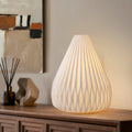 Dimmable White Ceramic Handcrafted Bedside Lamp