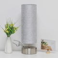 Touch Dimmable Fabric Shade Bedside Table Lamp